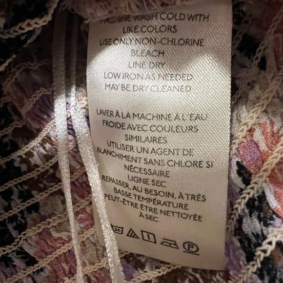 Free People Floral Smocked Crop Top - Size Small - Picture 6 of 13